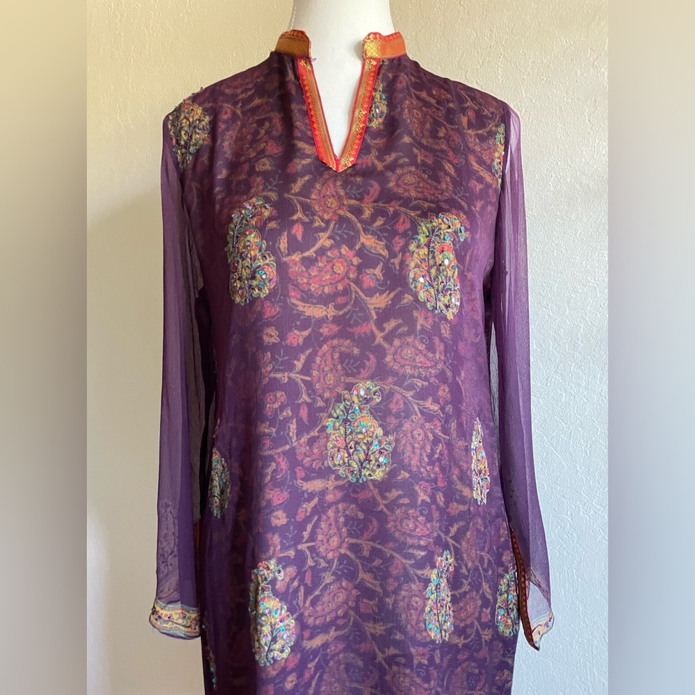 Silk Indian tunic - Picture 3 of 14